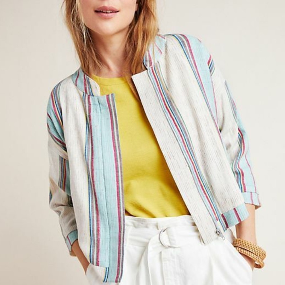 Anthropologie dRA Los Angeles Viola striped jacket
